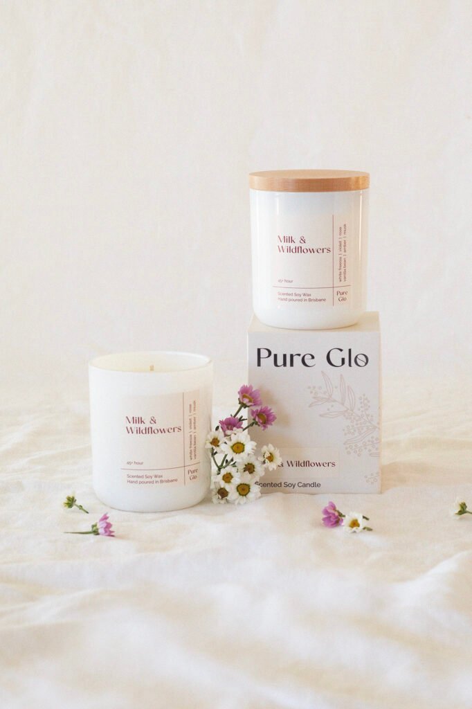 Candle (White) - Milk and Wildflowers
