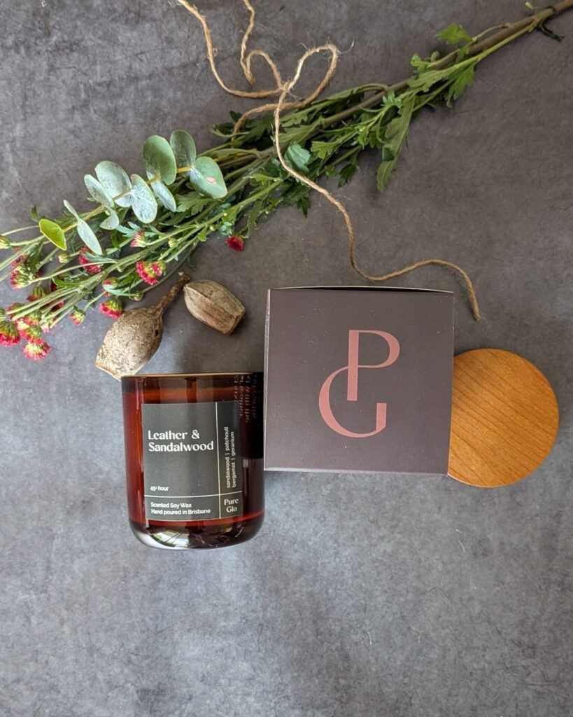 Candle (Amber) - Leather Sandalwood