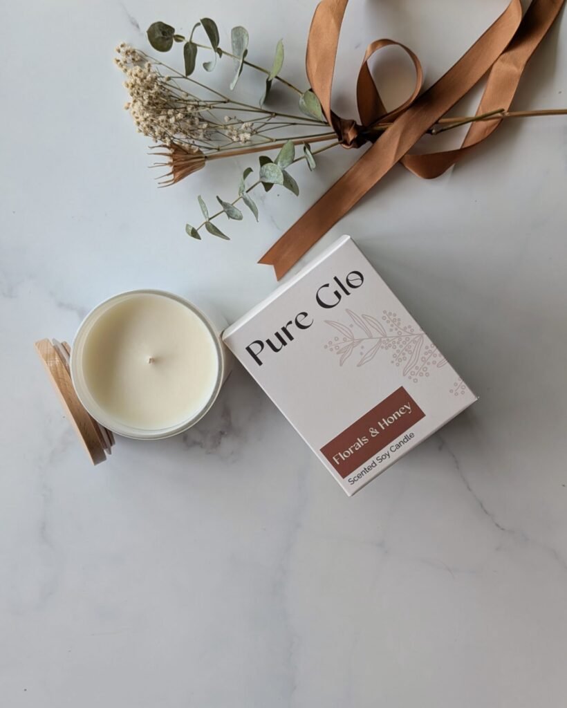 Candle (White) - Florals and Honey