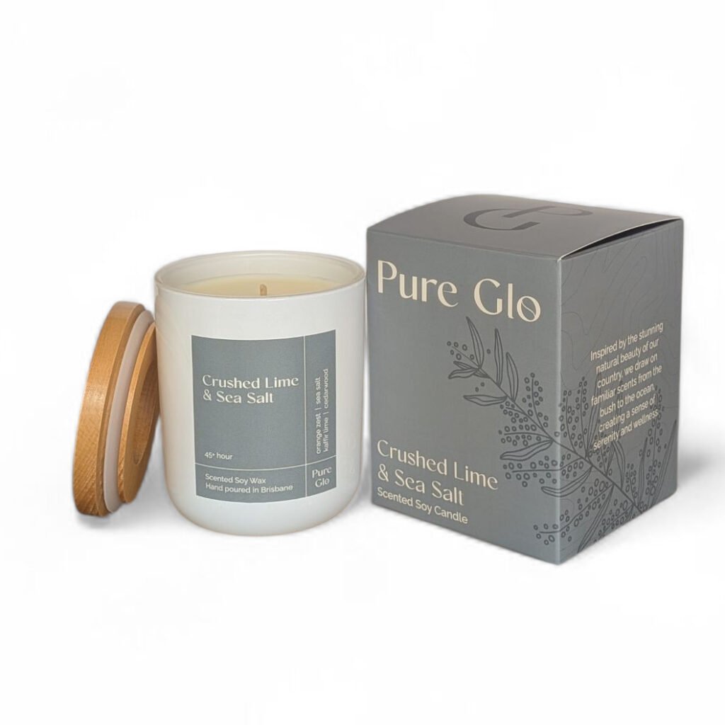 Candle (White) - Crushed Lime Sea Salt