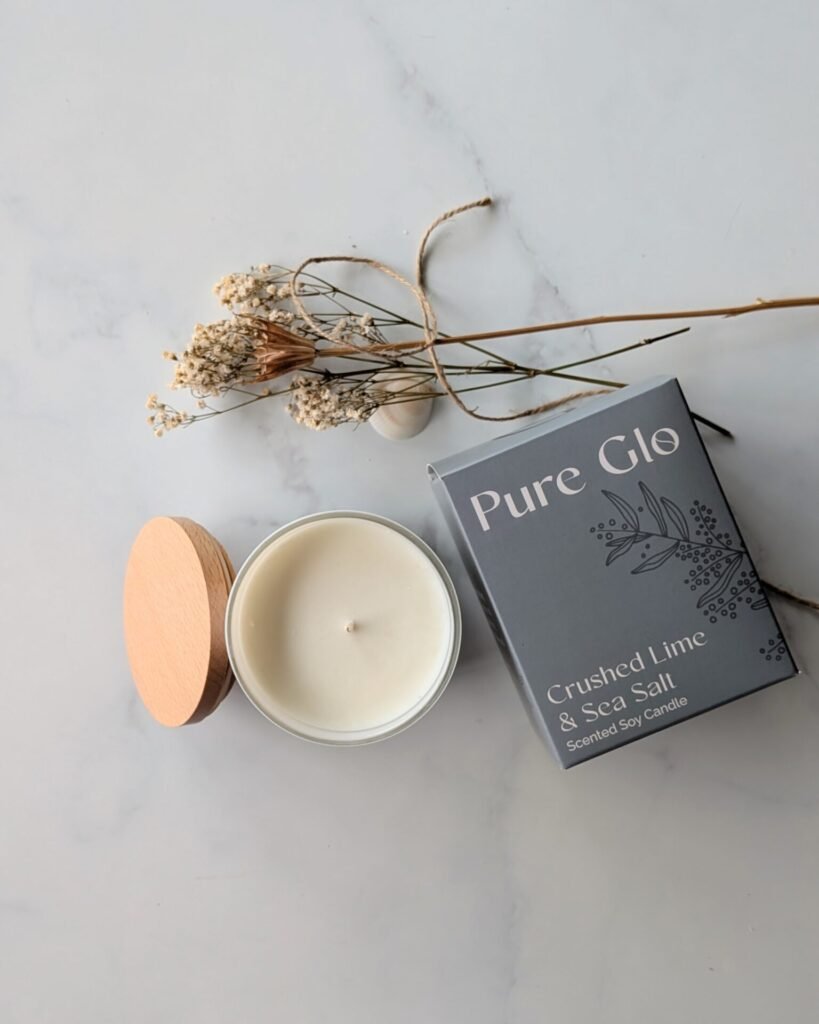 Candle (White) - Crushed Lime Sea Salt