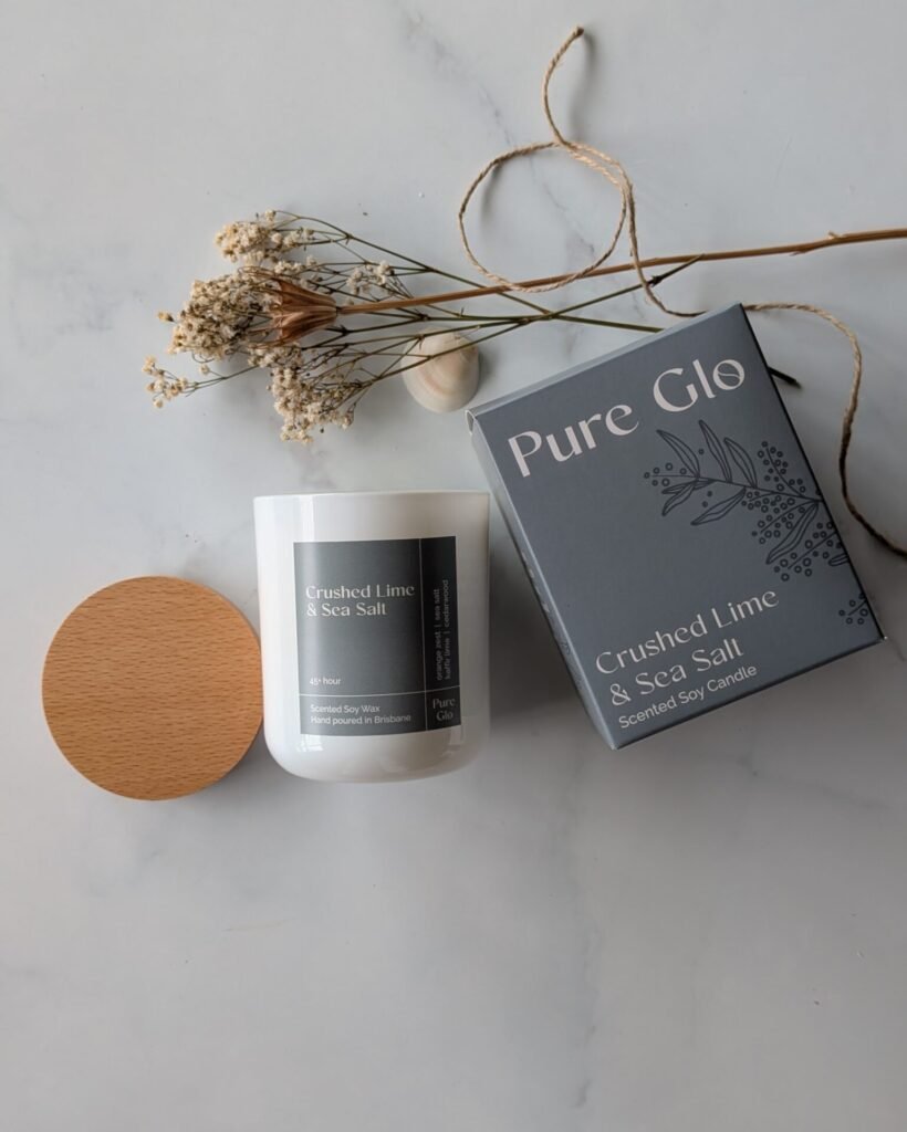 Candle (White) - Crushed Lime Sea Salt