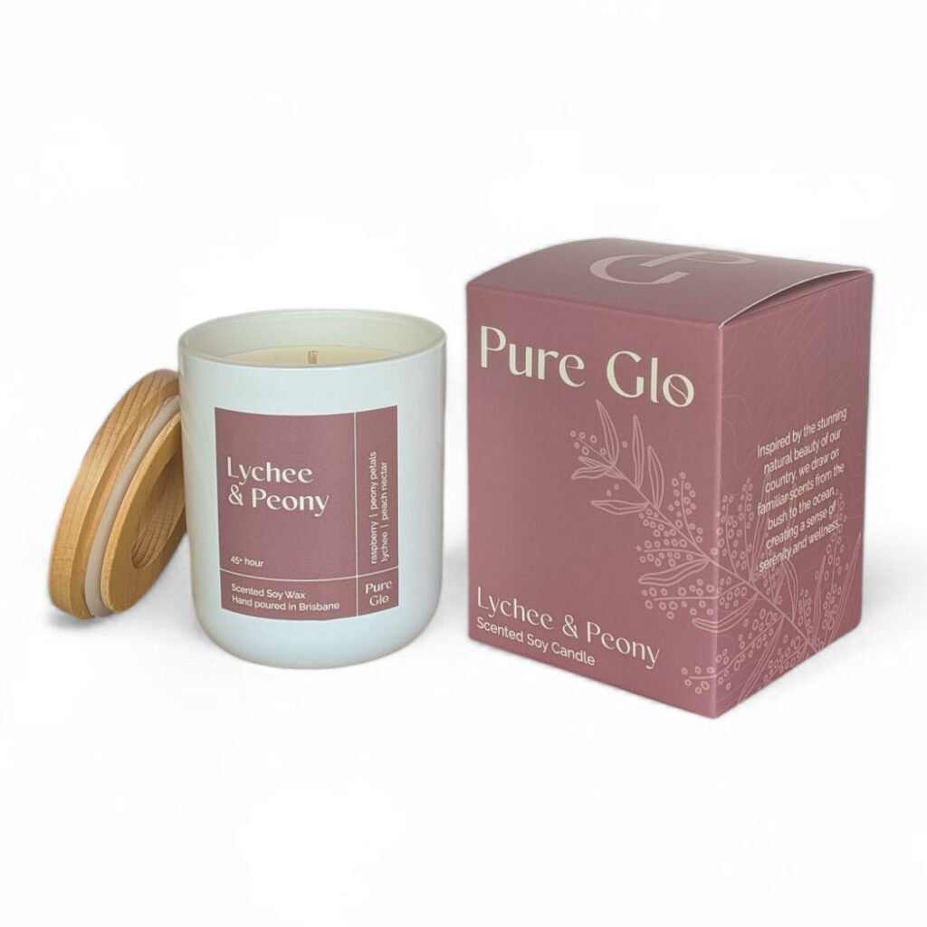 Candle (White) - Lychee Peony