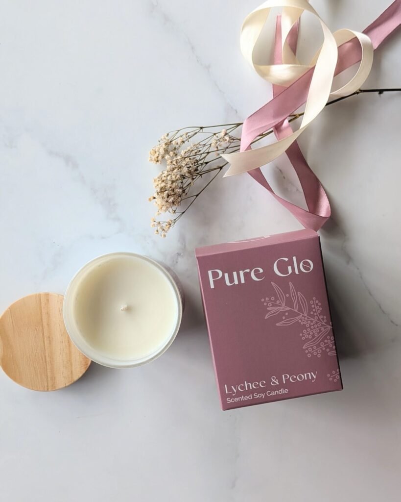 Candle (White) - Lychee Peony