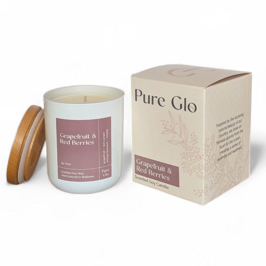 Candle (White) - Grapefruit and Red Berries