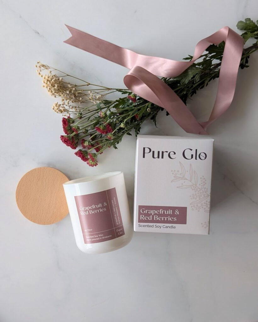Candle (White) - Grapefruit and Red Berries