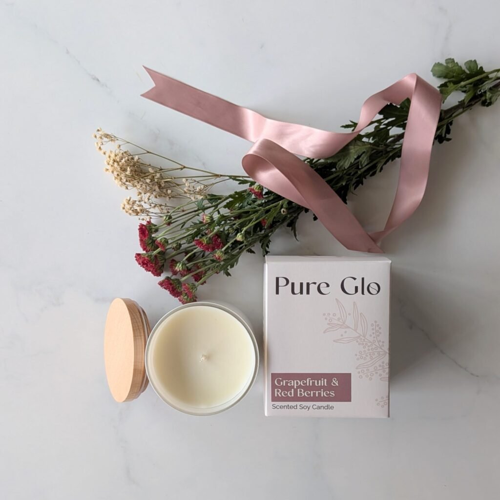 Candle (White) - Grapefruit and Red Berries