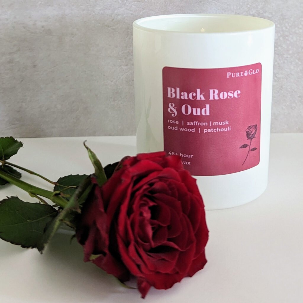 Candle (White) - Black Rose and Oud