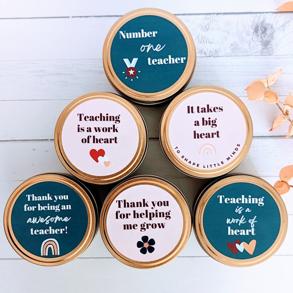 Teacher's Gold Gift Tin (with custom label)