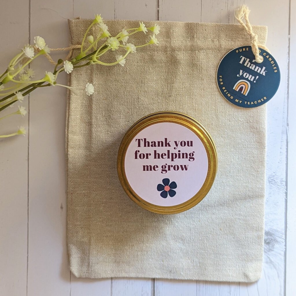 Teacher's Gold Gift Tin (with custom label)