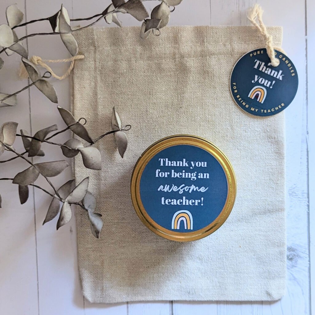 Teacher's Gold Gift Tin (with custom label)