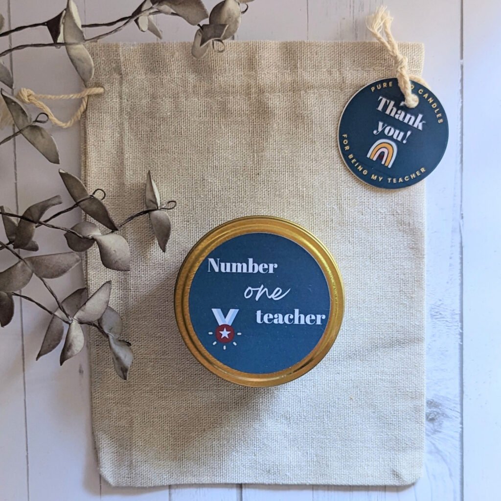 Teacher's Gold Gift Tin (with custom label)