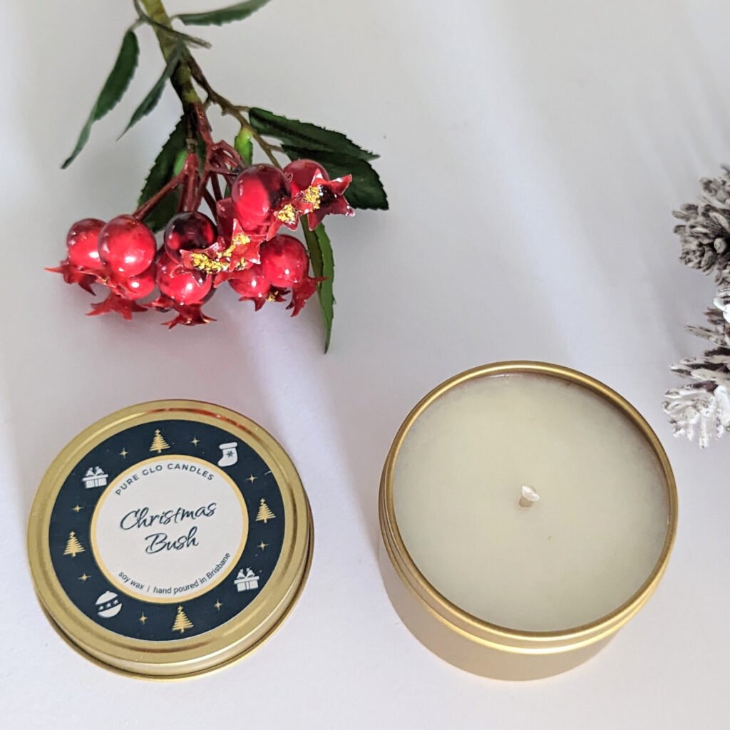 Christmas gold travel tin - Christmas Bush